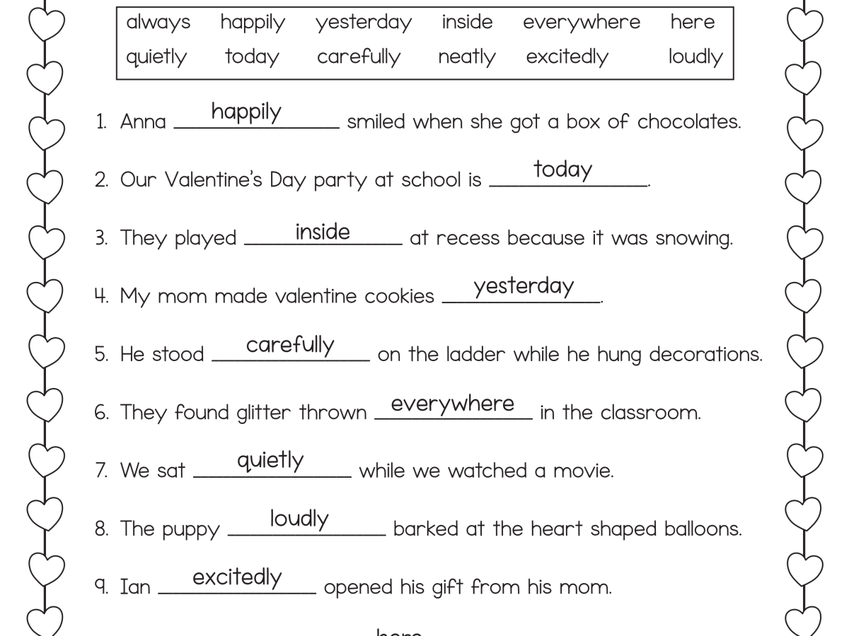 Valentine’s Day ELA Worksheets for 2nd&nbsp;Grade